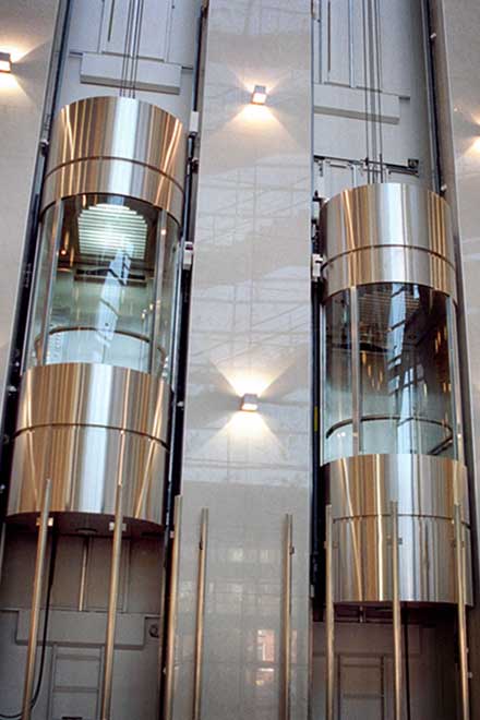 Panoramic elevator installation gallery reference